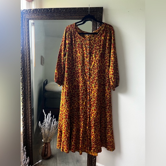 Toad & Co Manzana Paneled Midi Dress XL - Picture 2 of 10